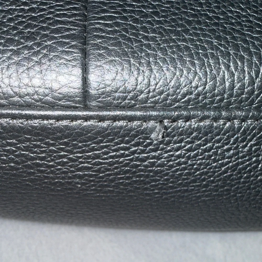 Coach Pebbled Leather Shoulder Tote in Charcoal - Picture 11 of 13